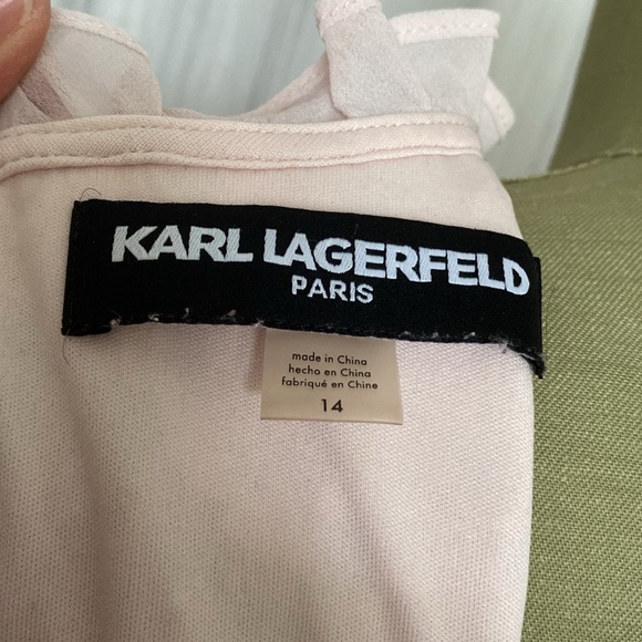 Karl Lagerfeld Pink Lace Midi Dress - Picture 11 of 16